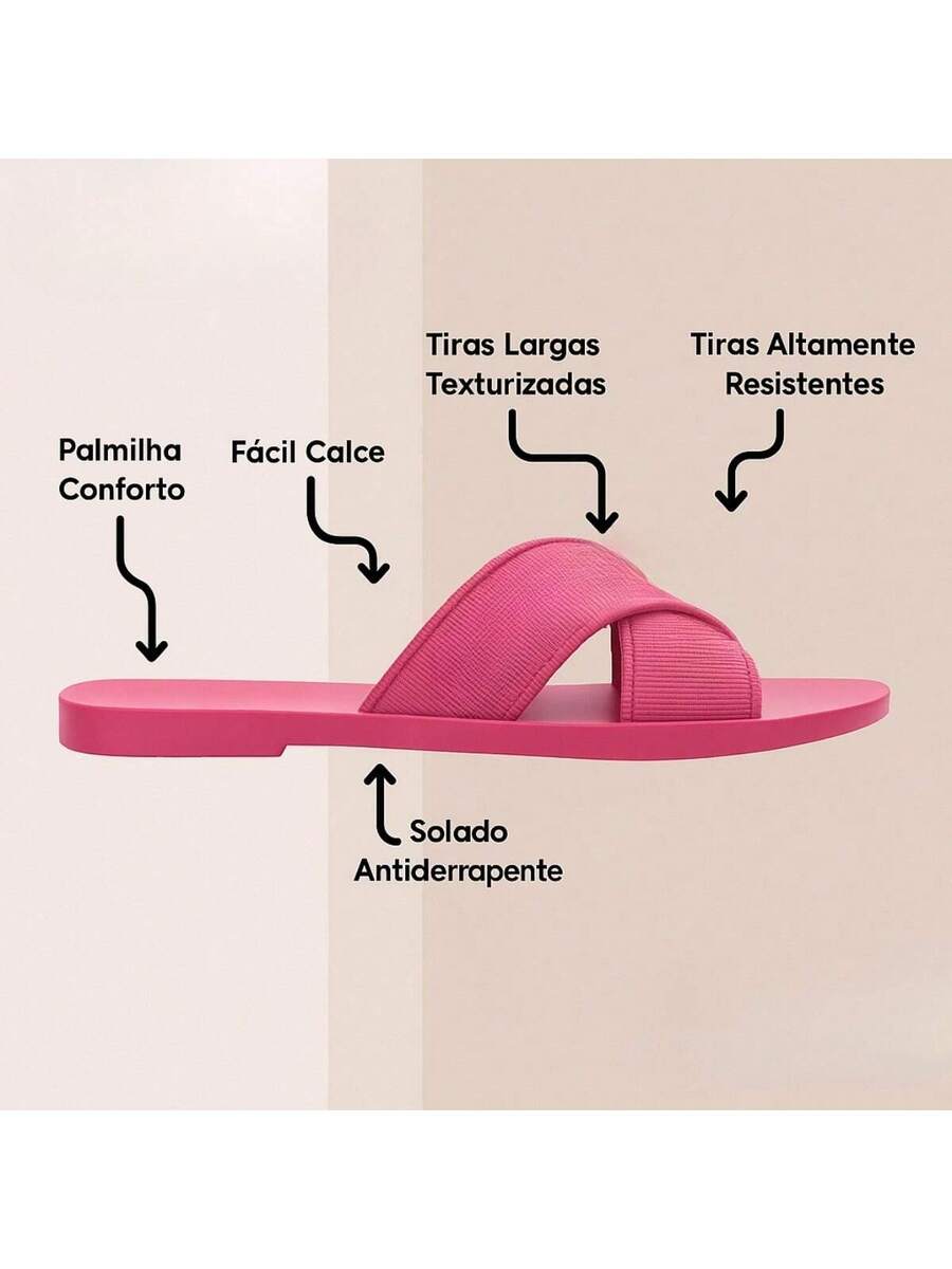 Sandália Slide Feminina Lover Original Confortável Leve Casual Moderna