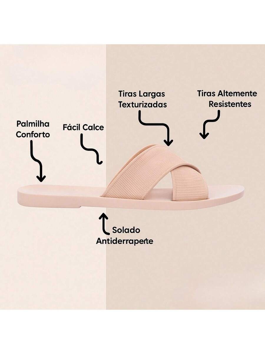 Sandália Slide Feminina Lover Original Confortável Leve Casual Moderna