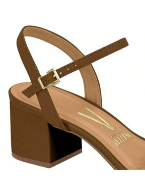 Luna Sandália Branco Slingback Salto Quadrado Baixo