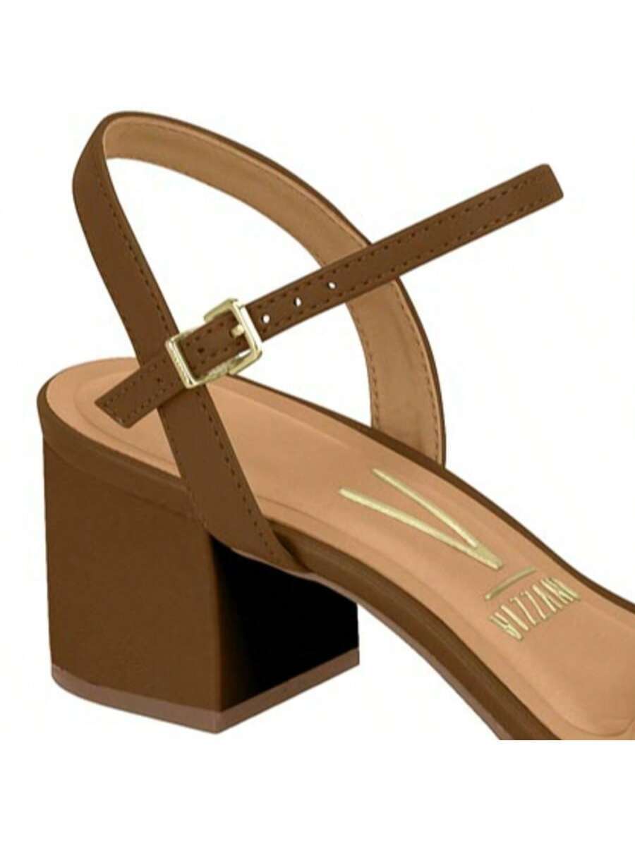 Luna Sandália Branco Slingback Salto Quadrado Baixo
