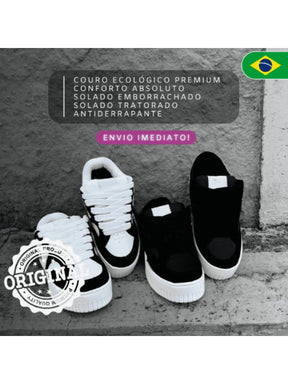 Tênis Casual Plataforma Estiloso para Looks Modernos e Elegantes Tênis Skate