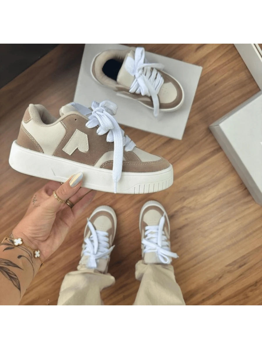 Tênis Casual Plataforma Estiloso para Looks Modernos e Elegantes Tênis Skate