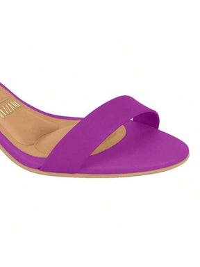 Luna Sandália Branco Slingback Salto Quadrado Baixo