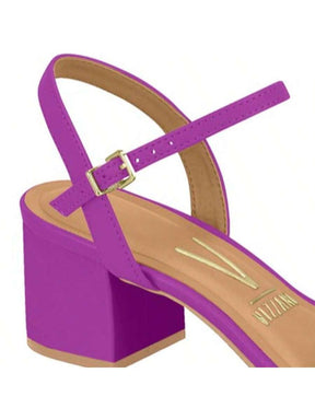 Luna Sandália Branco Slingback Salto Quadrado Baixo