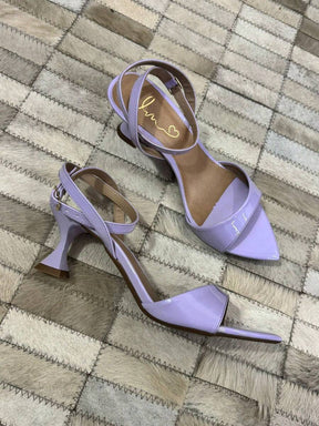 Eva Sandália Preto Salto Taça Bico Folha