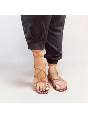 Sandália Rasteira de Amarração Divina Numeração do 34 até 42