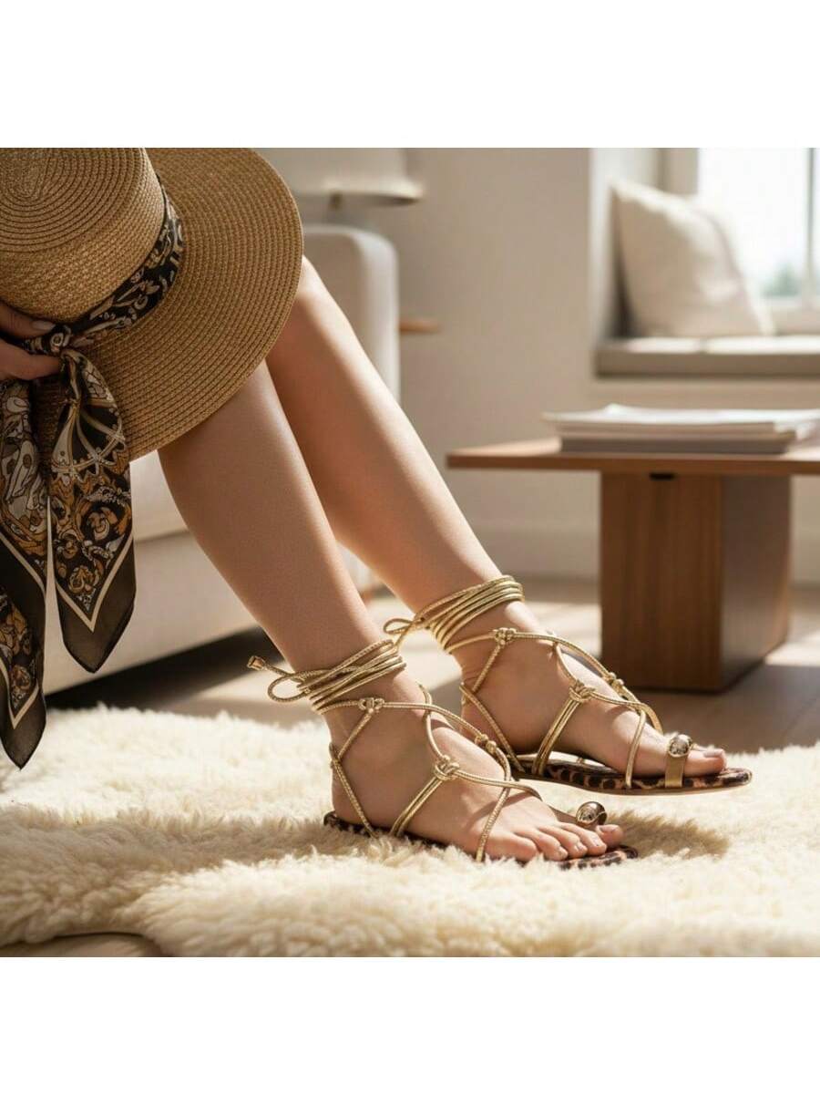 Sandália Rasteira de Amarração Divina Numeração do 34 até 42