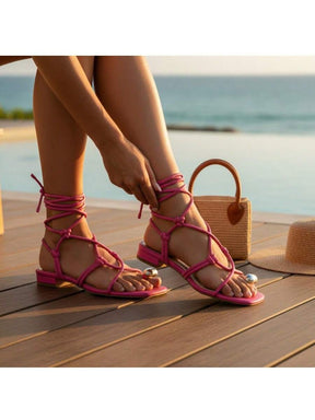 Sandália Rasteira de Amarração Divina Numeração do 34 até 42