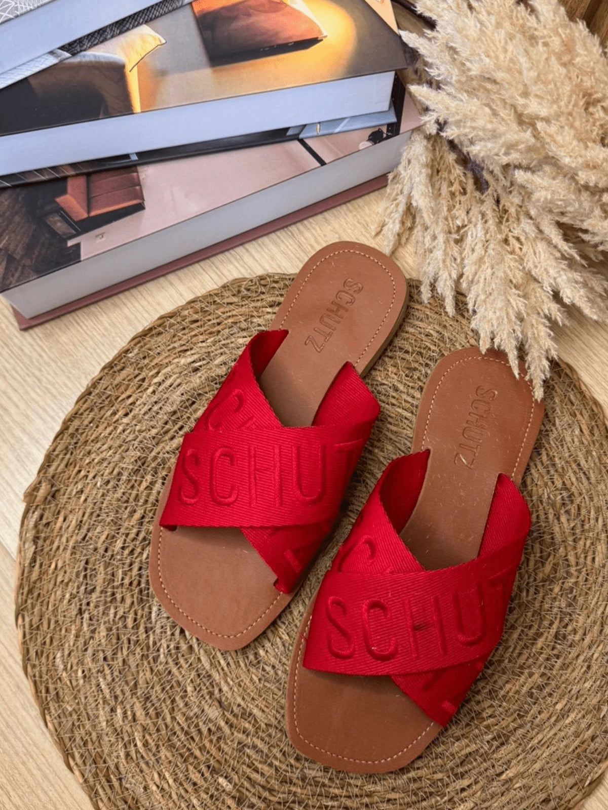 Sandália Feminina Rasteira Flat X Bordado Estilosa Elegante Moda Blogueira Verão Macia Rasteirinha Confortável