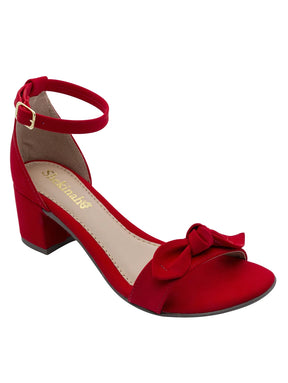 Sandália Shekinah Preto Laço Salto Grosso Médio